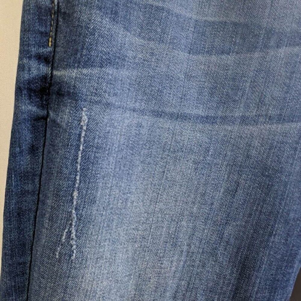 JB Just Black Jeans Womens  Light‎ Wash Distressed Whiskered Straight Denim - Picture 7 of 15